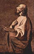 Francisco de Zurbaran Probable self portrait of Francisco Zurbaran as Saint Luke, oil painting on canvas